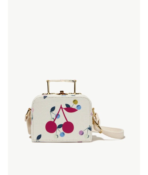 Bonpoint Girls Cherry Aimane Shoulder Bag in White destockage