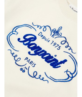 Bonpoint Kids Tonino Logo Sweatshirt in White en ligne