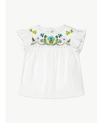 Bonpoint Girls Althea Blouse in White Par le système avancé 