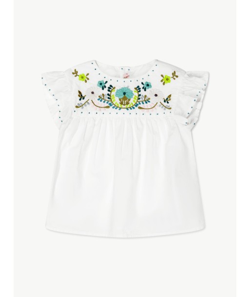 Bonpoint Girls Althea Blouse in White Par le système avancé 