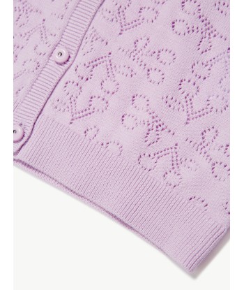 Bonpoint Girls Knitted Cardigan in Lilac JUSQU'A -70%! 