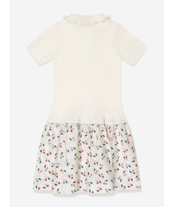 Bonpoint Girls Short Sleeve Clivia Dress in White 2 - 3 jours ouvrés.