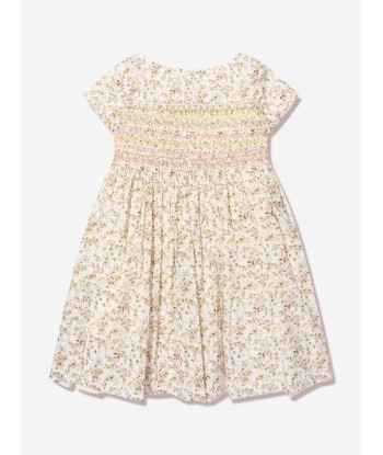 Bonpoint Girls Floral Smocked Duchess Dress in White suggérées chez