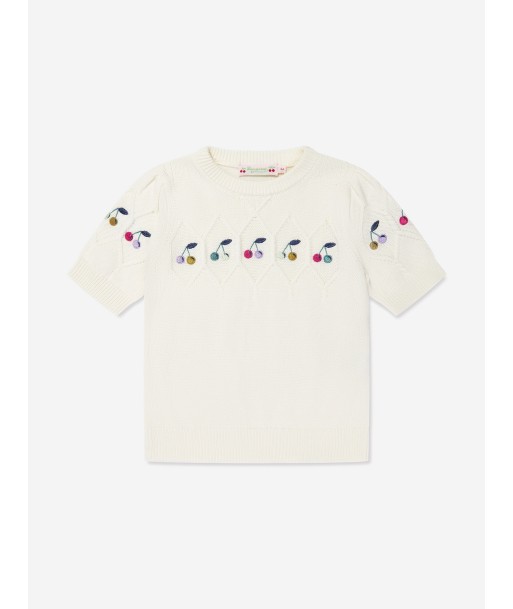 Bonpoint Girls Short Sleeve Alphonza Jumper in White est présent 