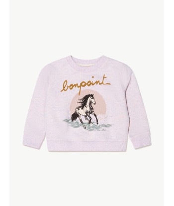 Bonpoint Girls Carlota Horse Sweatshirt in Pink Comparez et commandez 