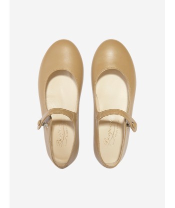 Bonpoint Girls Leather Ella Shoes in Beige la chaussure