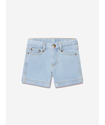 Bonpoint Girls Denim Shorts in Blue pas cher