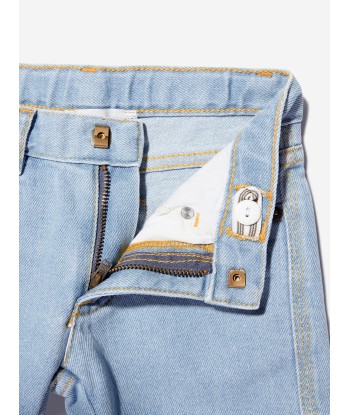 Bonpoint Girls Denim Shorts in Blue pas cher