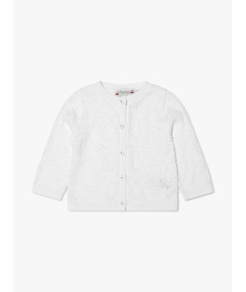 Bonpoint Baby Girls Clayel Cardigan in Ivory chez Cornerstreet bien 