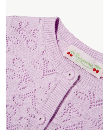 Bonpoint Baby Girls Clayel Cardigan in Lilac le concept de la Pate a emporter 