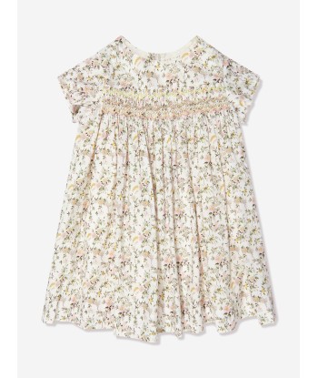 Bonpoint Baby Girls Smocked Maruska Dress in White commande en ligne