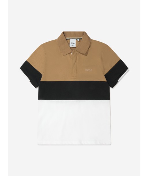 BOSS Boys Striped Branded Polo Shirt Jusqu'à 80% De Réduction