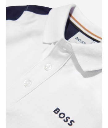 BOSS Boys Logo Collar Polo Shirt de technologie