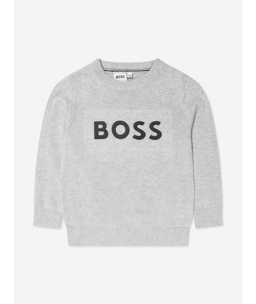 BOSS Boys Embossed Logo Sweatshirt Véritable concentré