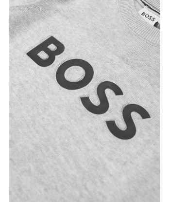 BOSS Boys Embossed Logo Sweatshirt Véritable concentré