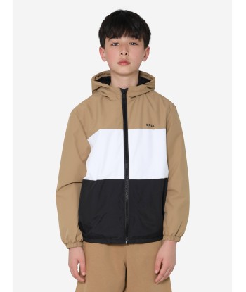 BOSS Boys Striped Hooded Jacket en ligne