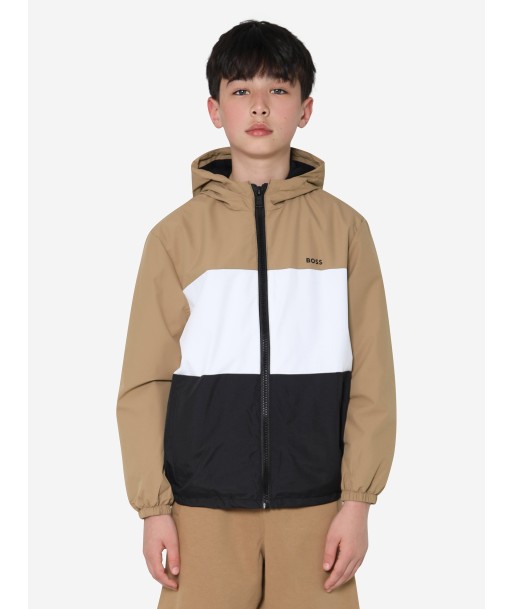 BOSS Boys Striped Hooded Jacket en ligne