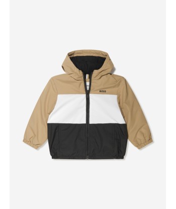 BOSS Boys Striped Hooded Jacket en ligne