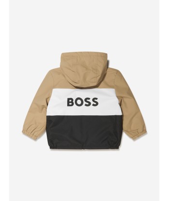 BOSS Boys Striped Hooded Jacket en ligne