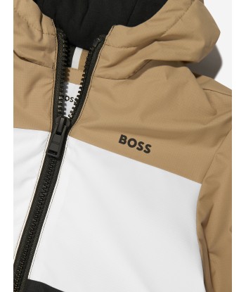 BOSS Boys Striped Hooded Jacket en ligne