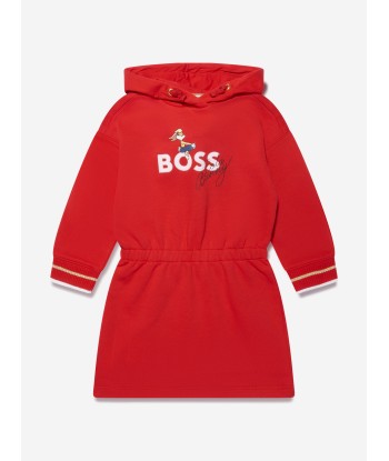 BOSS Girls Lola Bunny Hooded Dress In Red en ligne