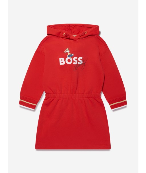 BOSS Girls Lola Bunny Hooded Dress In Red en ligne