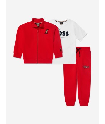 BOSS Boys Bugs Bunny 3 Piece Tracksuit Set In Red pas cheres