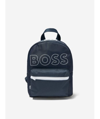 BOSS Kids Logo Backpack In Navy Les magasins à Paris et en Île-de-France