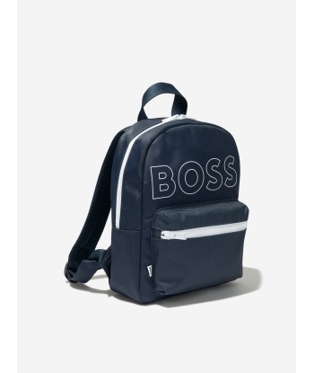 BOSS Kids Logo Backpack In Navy Les magasins à Paris et en Île-de-France