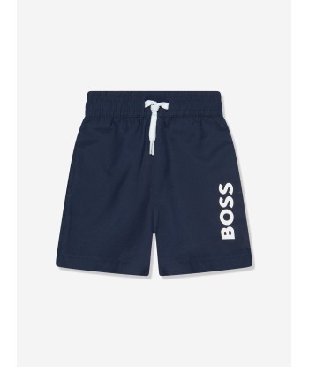 BOSS Baby Boys Logo Swim Shorts In Navy de l' environnement