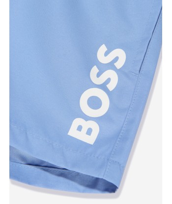 BOSS Baby Boys Logo Swim Shorts In Blue pas cheres