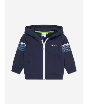 BOSS Baby Boys Zip Up Hoodie In Navy la livraison gratuite