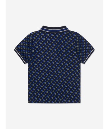 BOSS Baby Boys Monogram Polo Shirt In Navy en ligne