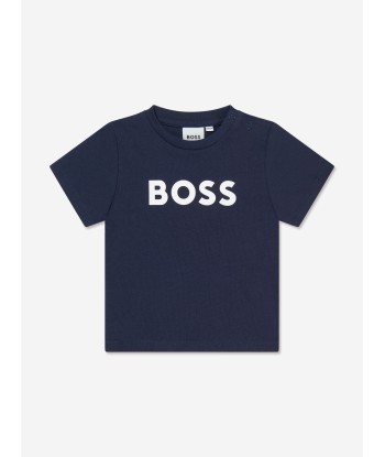 BOSS Baby Boys Logo T-Shirt in Navy ouvre sa boutique