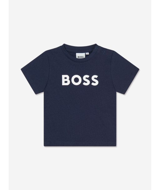 BOSS Baby Boys Logo T-Shirt in Navy ouvre sa boutique