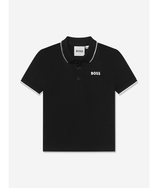 BOSS Baby Boys Logo Polo Shirt In Black livraison gratuite