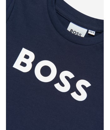 BOSS Baby Boys Logo T-Shirt in Navy ouvre sa boutique