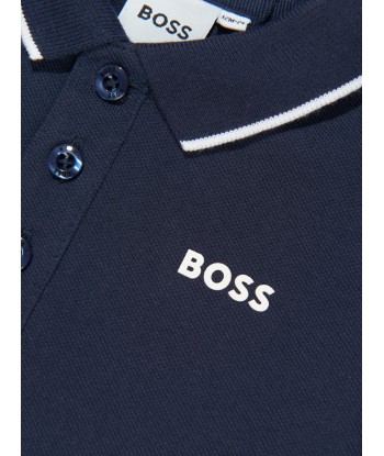 BOSS Baby Boys Logo Polo Shirt in Navy livraison et retour toujours gratuits