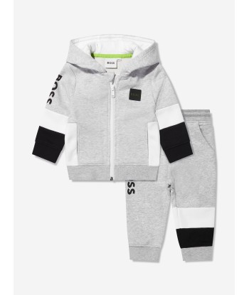 BOSS Baby Boys Logo Tracksuit In Grey paiement sécurisé