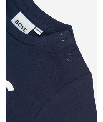 BOSS Baby Boys Logo T-Shirt in Navy ouvre sa boutique