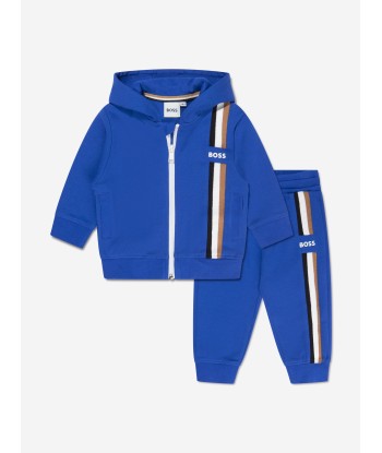 BOSS Baby Boys Logo Stripe Tracksuit In Blue du meilleur 