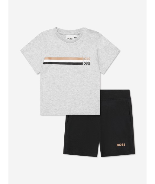 BOSS Baby Boys T-Shirt And Shorts Set In Grey à prix réduit toute l'année