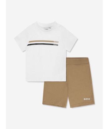 BOSS Baby Boys T-Shirt And Shorts Set In White Fin de série