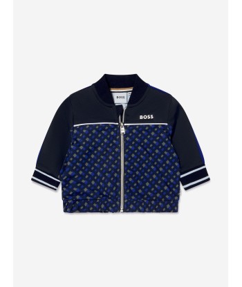 BOSS Baby Boys Patterned Tracksuit In Navy les ligaments