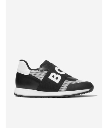 BOSS Boys Logo Trainers In Black Par le système avancé 