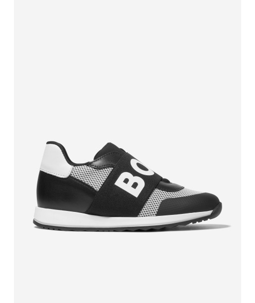 BOSS Boys Logo Trainers In Black Par le système avancé 