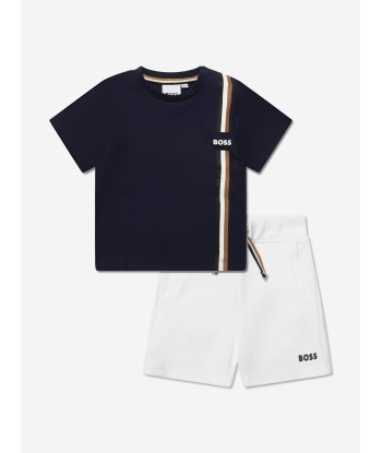 BOSS Baby Boys T-Shirt And Shorts Set In Navy Comparez plus de prix