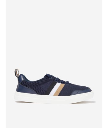 BOSS Boys Branded Trainers In Navy destockage