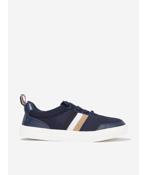 BOSS Boys Branded Trainers In Navy destockage