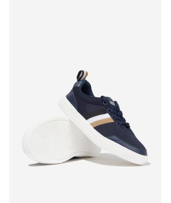 BOSS Boys Branded Trainers In Navy destockage